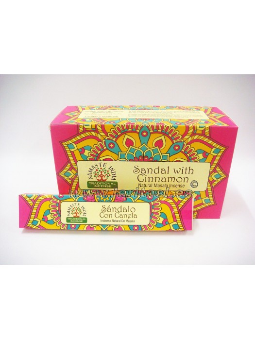 Incenso Namaste India Sândalo e Canela 15gr (12x15gr)